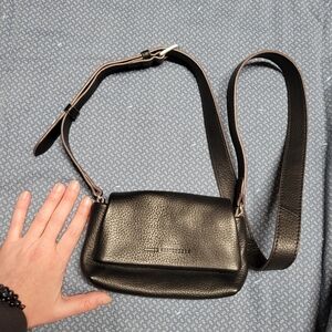 Black Leather Crossbody Bag